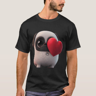 T-shirt Jour de la Saint-Valentin Animaux Mignons Pug