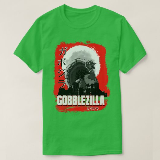T-shirt Jour de la Turquie Thanksgiving Gobblezilla 3 (Design devant)