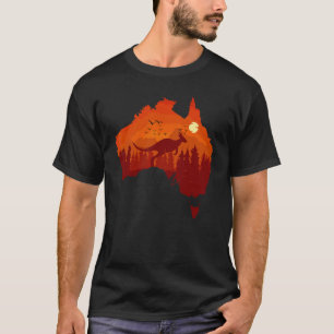 T-shirt Jour de l'Australie Kangourou Australien Vintage