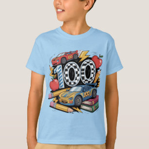 T-shirt Jour de l'école Conception de voiture de course En