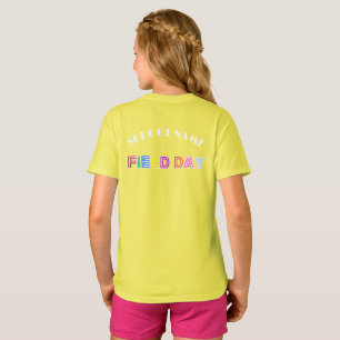 T-shirt Jour de l'école couleur jaune Équipe Cheer Squad