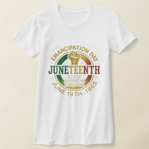 T-shirt Jour de l'Émancipation du 11 juin Liberté noire-am