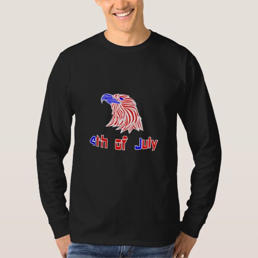 T-shirt Jour de l'Indépendance 4 juillet aigle (Devant)