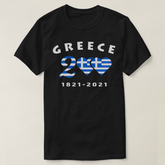 T-shirt Jour de l'indépendance de la Grèce Bic du 200ème a (Design devant)