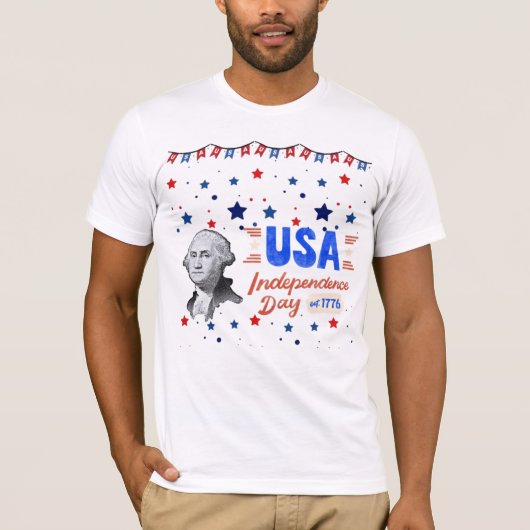 T-shirt Jour de l'indépendance des États-Unis (Devant)