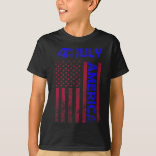 T-shirt Jour de l'Indépendance Drapeau États-Unis Amérique