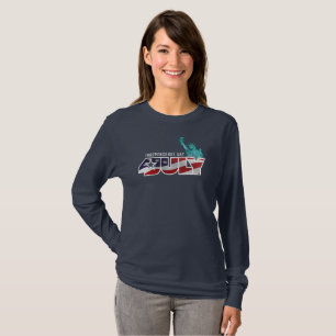 T-shirt Jour de l'indépendance Longs manches femmes