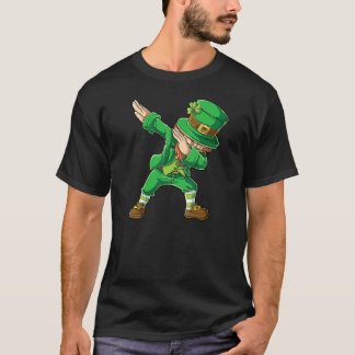 T-shirt Jour de l'Saint Patrick Shirt Dabbing Leprechaun G