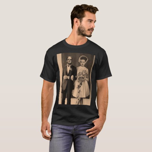 T-shirt Jour de mariage Dapper Frankenstein - Monster Hall (Devant entier)