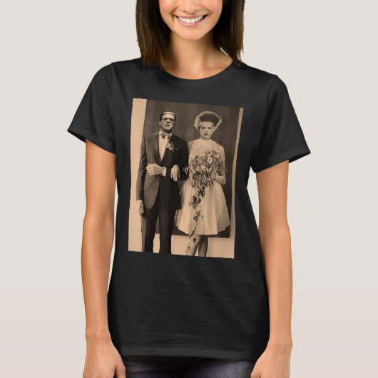 T-shirt Jour de mariage Dapper Frankenstein - Monster Hall (Devant)