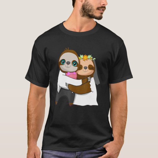 T-shirt Jour de mariage marié Sloth Whisperer Herbivore (Devant)