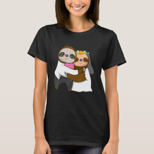 T-shirt Jour de mariage marié Sloth Whisperer Herbivore