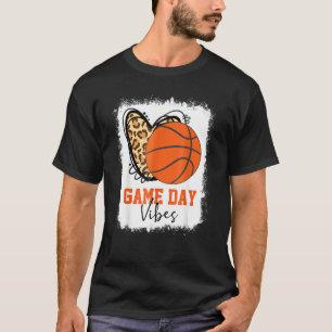 T-shirt Jour de match de basket décoloré ambiance de maman