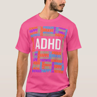 T-shirt Jour de Noël de soutien des mots ADHD