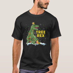 T-shirt Jour de Noël Dinosaure Arbre Rex Pyjamas Led Light