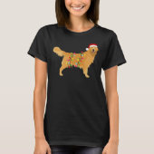 T-shirt Jour de Noël Golden Retrior Lumière Golden Re (Devant)