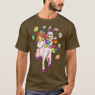 T-shirt Jour de Pâques Bunny équitation Unicorn Girls Todd