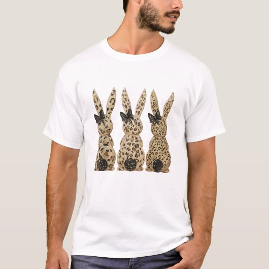 T-shirt Jour de Pâques chrétien drôle arc de lapin mignon (Devant)
