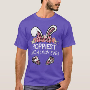 T-shirt Jour de Pâques Déjeuner-Dame Jamais Leopard Bunny
