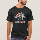 T-shirt Jour de Pâques Dinosaure Squelette Eggsaurus Oeufs (Devant)