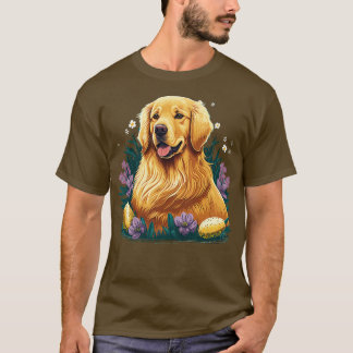 T-shirt Jour de Pâques Golden Retriever