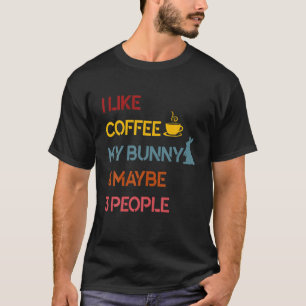 T-shirt Jour de Pâques, J'AIME LE CAFÉ MON BUNNY