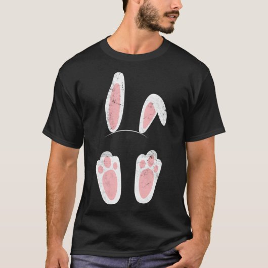 T-shirt Jour de Pâques Lapin de Pâques Oreilles Chasse aux (Devant)