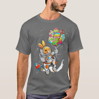 T-shirt Jour de Pâques L'astronaute Bunny Rabbit Planet Oe