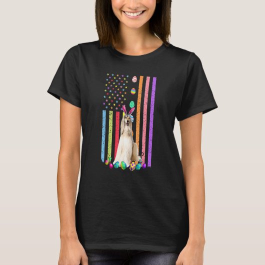 T-shirt Jour de Pâques Oeufs américains Drapeau Afghan Hou (Devant)