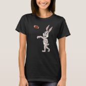 T-shirt Jour de Pâques Rabbit Football Quarterback Funny B (Devant)
