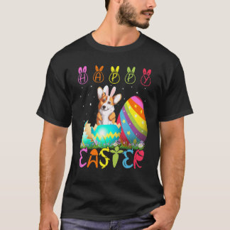 T-shirt Jour de Pâques Welsh Corgi Famille Mignonne de Pâq