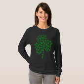 T-shirt Jour de Pi Trèfle Prof de Maths St Patrick Geek (Devant entier)