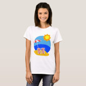 T-shirt Jour de plage de soleil (Devant entier)