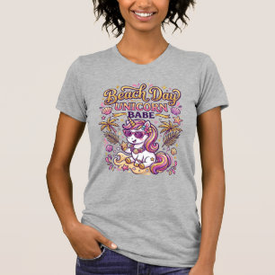 T-shirt Jour de plage licorne bébé licorne stylée créa Zaz