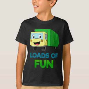T-shirt Jour de recyclage de camions à ordures souriants c