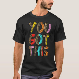 T-shirt Jour de test motivationnel Leopard pour enseignant