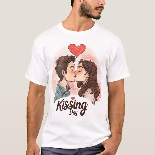 T-shirt jour des bisous (Devant)