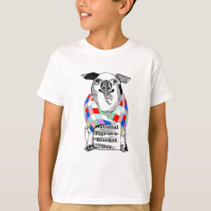 T-shirt Jour des cochons dans une couverture