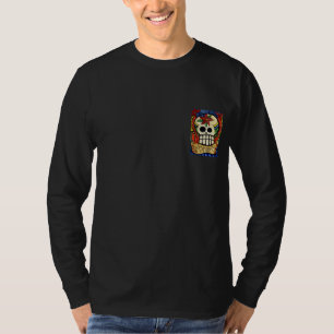 T-shirt Jour des crânes morts/de chemise flamboyante de