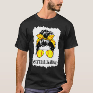 T-shirt Jour des mères de baseball de Nannie Life