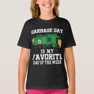 T-shirt Jour des ordures est favori Truck Enfants Garçons