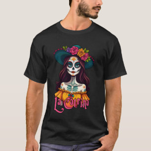 T-shirt Jour des papillons de nuit - Portrait de Calavera