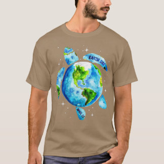 T-shirt Jour des terres 2022 Restaurer Earth Sea Turtle Ar
