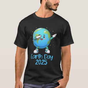 T-shirt Jour des terres 2025 Planet Earth Dabbing Globe Gr