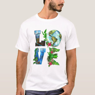 T-shirt Jour des terres D'Amour Sauvez L'Environnement Du 