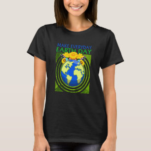 T-shirt Jour des terres De l'environnement Enregistrer Fle