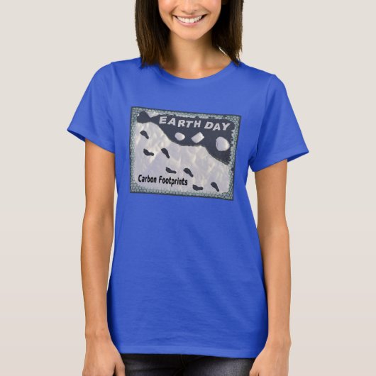 T-shirt Jour des terres - Empreintes carbone (Devant)