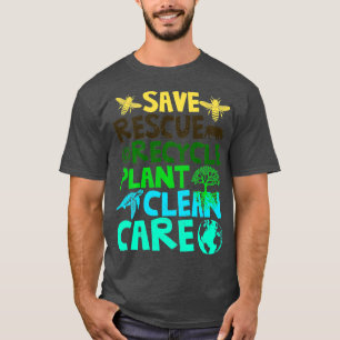 T-shirt Jour des terres heureux Sauvez les abeilles Secour