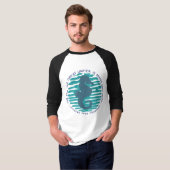 T-shirt Jour des terres, Hippocampe et Vagues, Nettoyer l' (Devant entier)