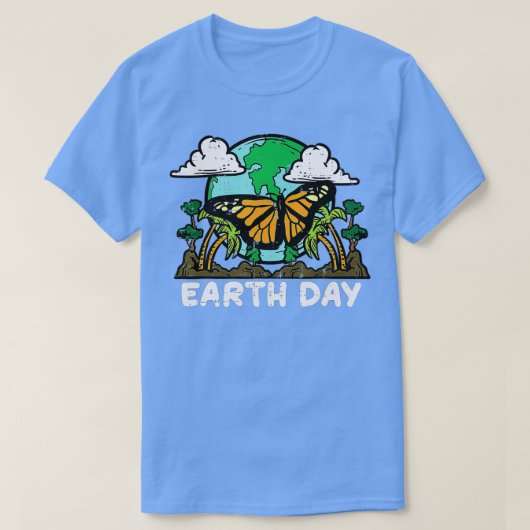 T-shirt Jour des terres Monarque Papillon Mignonne Environ (Design devant)